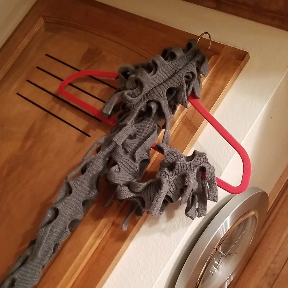 Grey Knit Scarf - Picture 5 of 11